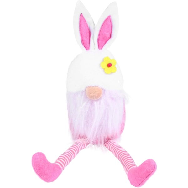 Rabbit Gnomes Ruotsalainen tomte-lelu pääsiäispupu-nukke Pitkäjalkainen kani GNOME-toimintahahmonukke Kevään pääsiäiskoristelu 1kpl (vaaleanpunainen)