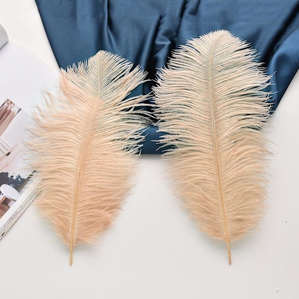 24 stk. Naturlige hvide strudsefjer 10-12 tommer (25-30 cm) til bryllup