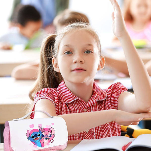 Etui à Crayons Scolaire Grande capacité Dessin Animé Double Ferme