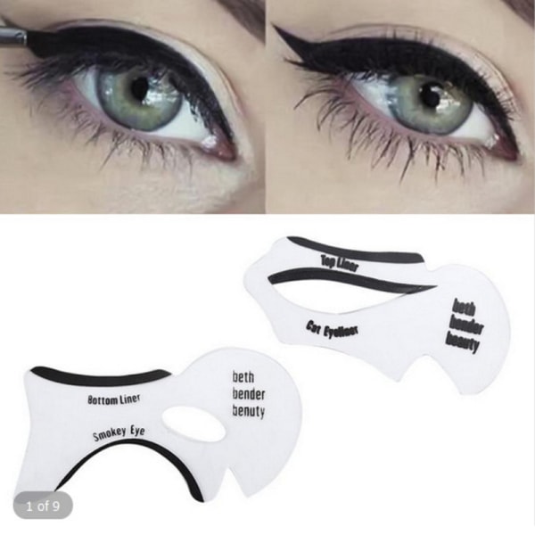 1 Cat Eyeliner & 1 Smokey Eye Stencil | Täydellinen siivekärki Eyelin