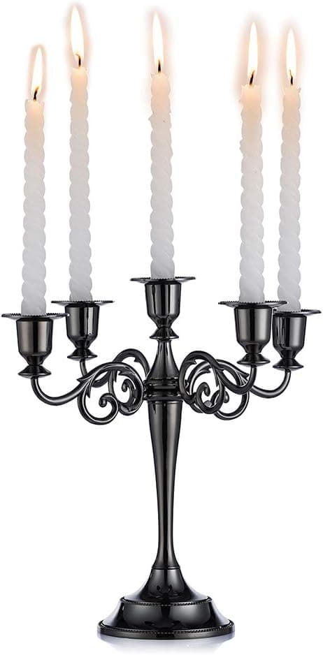 5 Lysestager til Bryllup, Zink Legering Lys, Spisebord, Ca