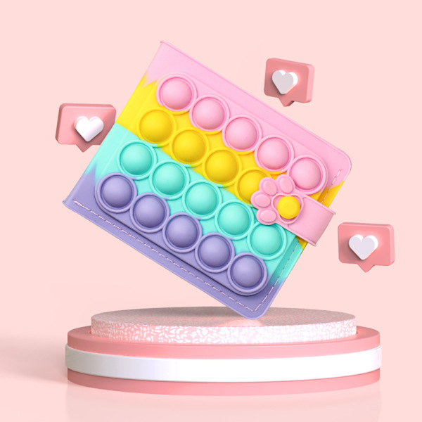 Pop Purse Tegnebog Taske Til Piger Kvinder Fidget Pops Poppet It Cute M