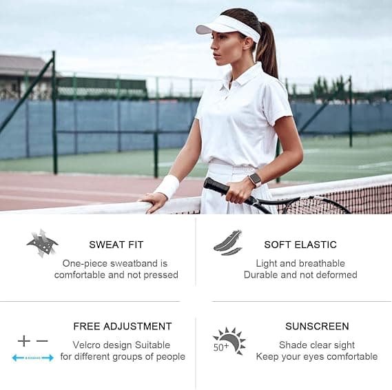 Visor Cap Kvinder - Golf Cap, Visors Sol Cap Justerbar Mænd Sport H