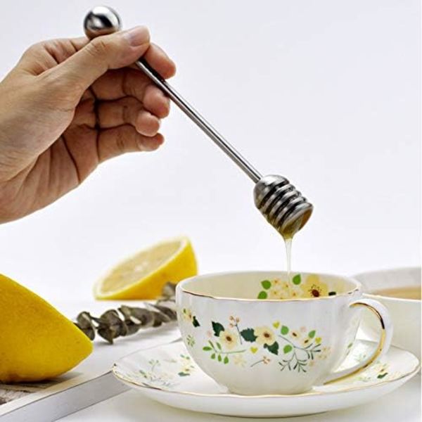 2 stk. 304 rustfrit stål honningdipper, sirupdipper serveringsstav