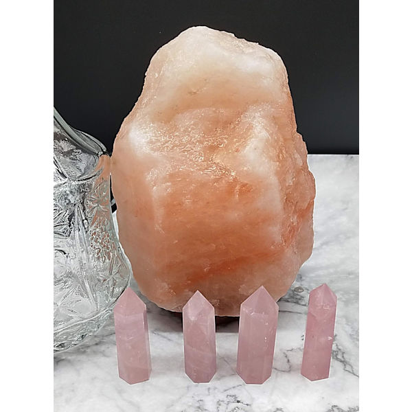Healing Crystal Wand | 5.08cm Rose Quartz Crystal Points | 6-sidig