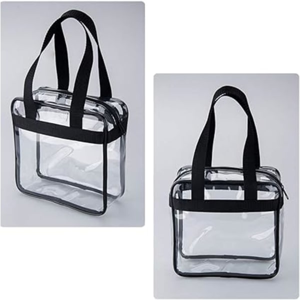 1 st transparent toteväska, reseväska för att bära tillbehör med