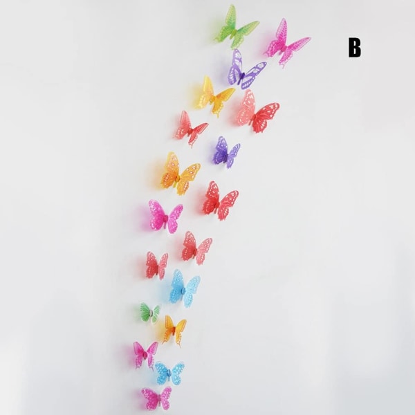 Wall stickers 3d stickers children's room bedroom background wall decoration stickers butterfly wall stickers C