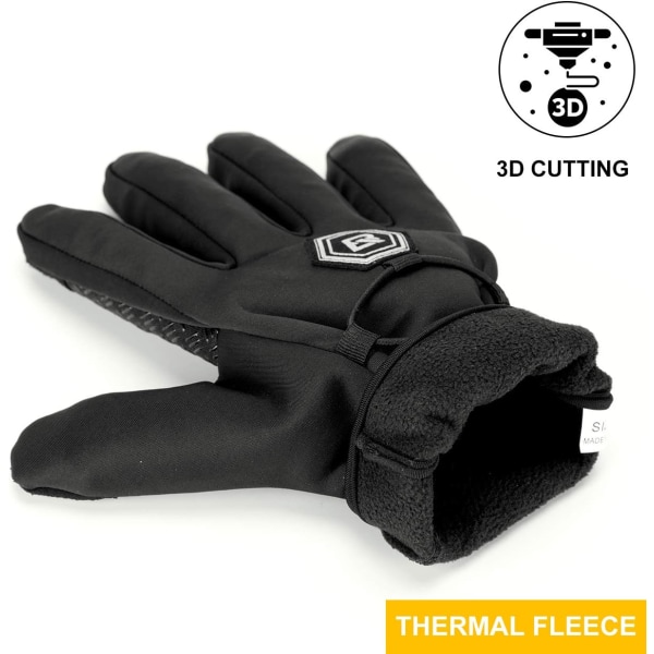 Noir L Gants de Cyclisme Thermiques en Polaire à Écran Tactile po