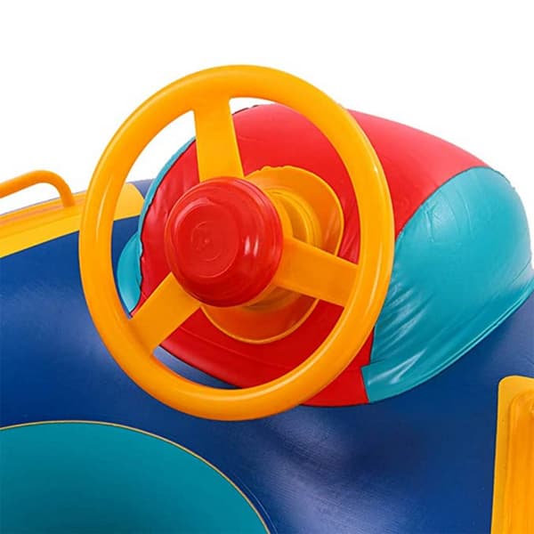 Barnuppblåsbar pool flytande båt PVC sommar simning flytande B