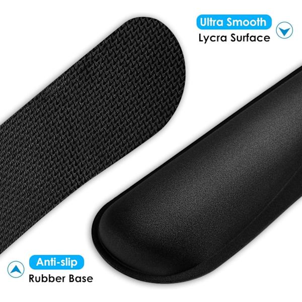 Håndledsstøtte til tastatur, Memory Foam håndledsstøtte til tastatur, glat F