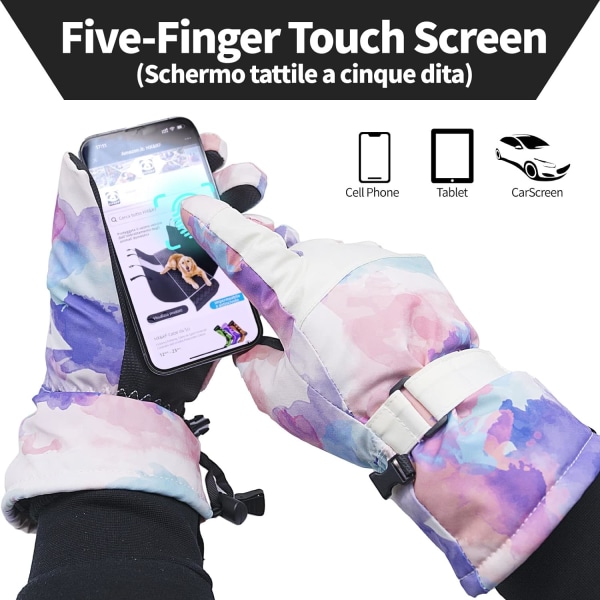 1 par blå vinterhandsker, sports inderhandsker, touch screen, varme