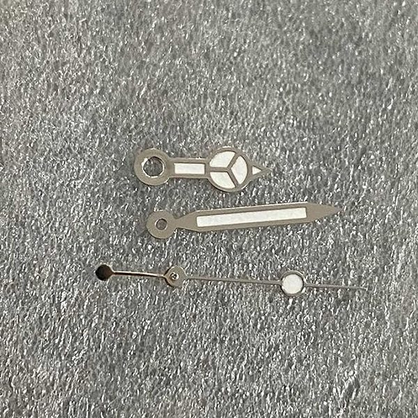 NH35/36/4R/7S Silver Edge Watch Hands Tre Pin Pointer med Grön