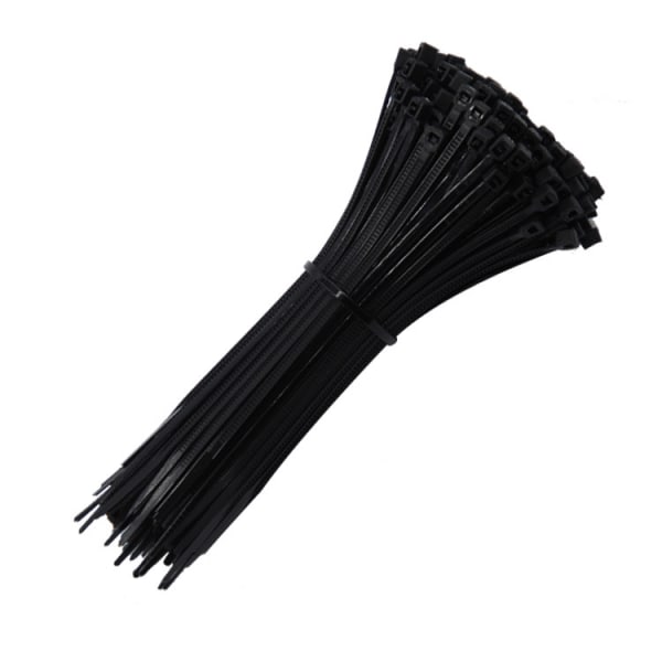 100 Pieces Plastic Cable Ties, Black Cable Ties 200 x 3.6mm Small