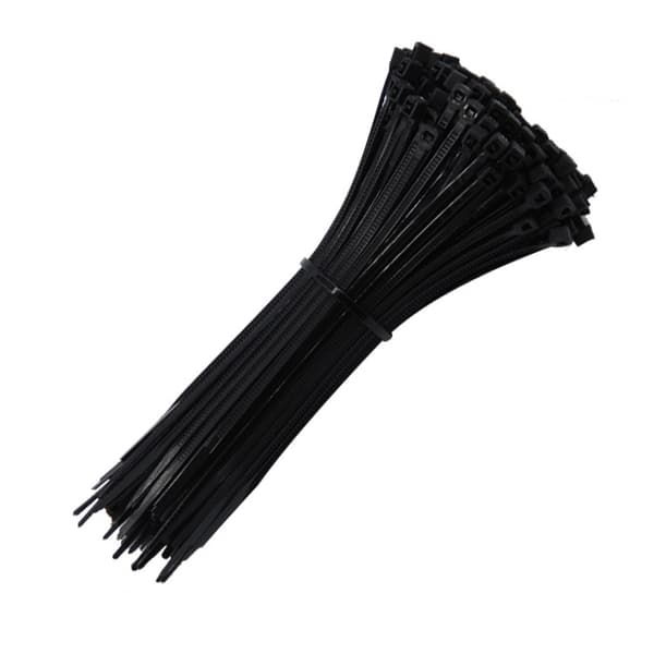 100 stk. Kabelbindere i plast, sorte kabelbindere 300 x 3,6 mm nylon
