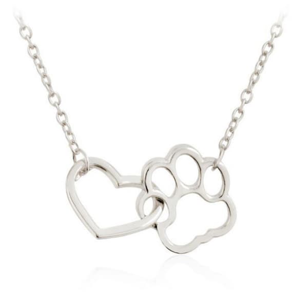 Halsband - Tass - Hjärta Silver