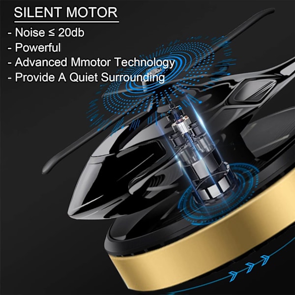(Gull) Car Air Freshener, Roterende Helikopter Solar Powered Aroma