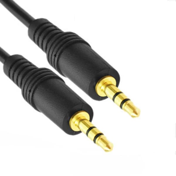 3 meter 3,5 mm han til han stereolyd Aux forlængerkabel Sort