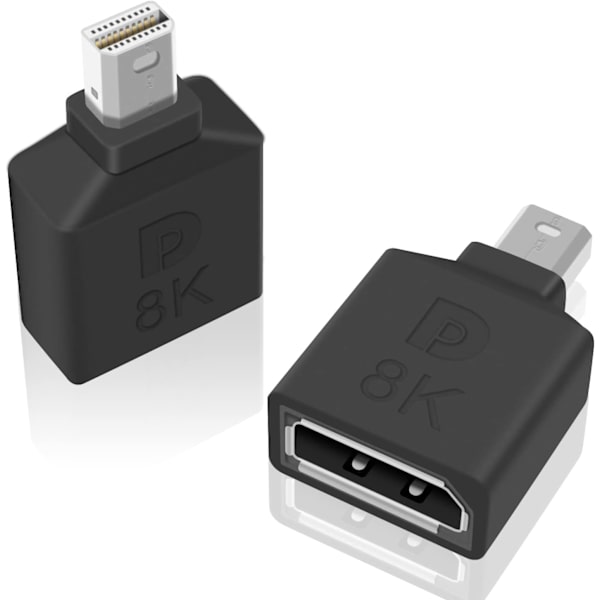 Mini Displayport til Displayport Adapter, 8k Mini DP til DP Adapter