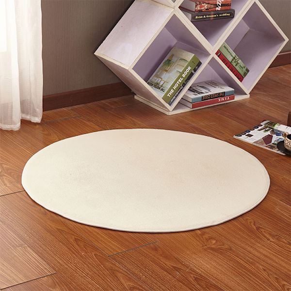 Tatami-matter, runde stuegulvtepper, soverom sklisikre matter (1 stk 80*80cm beige)