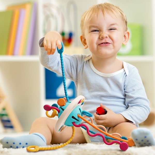 Baby Sensory Toy Snøring Lærings Tau, med Enkelt Bobler en