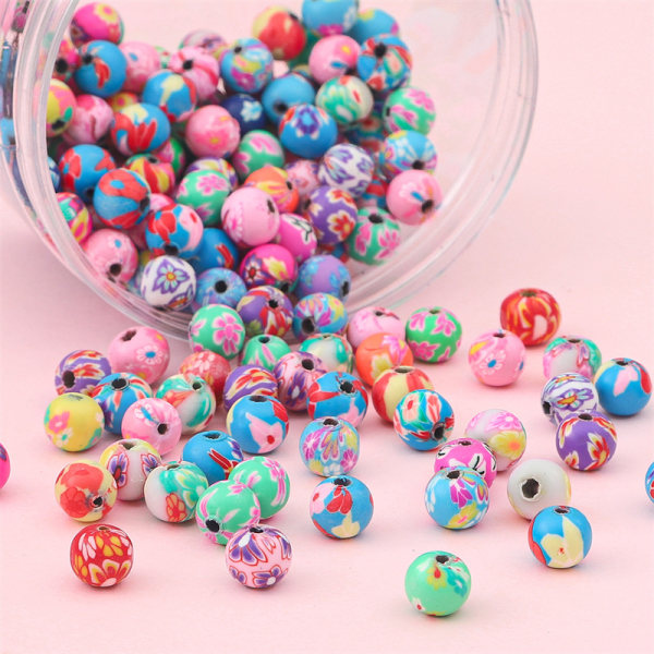 10 mm perler for å lage 20 stk store perler for å lage smykker runde