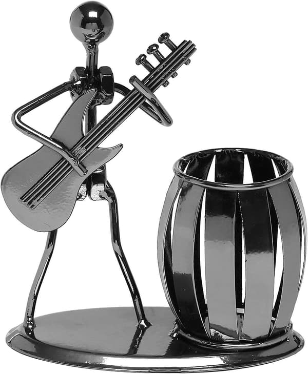 Gitarrpennhållare Kreativa skrivbordstillbehör Multifunktionell metallpenna