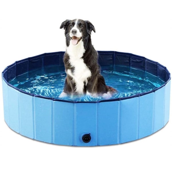 PVC sammenleggbar kjæledyr hund katt svømmebasseng bærbart sammenleggbart