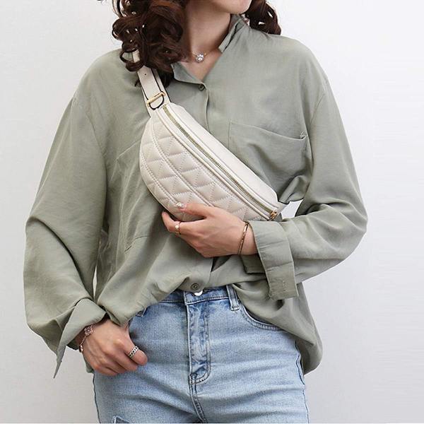 Fashionable bæltetasker til kvinder Fanny Packs Quilted Belt Bag Festiv