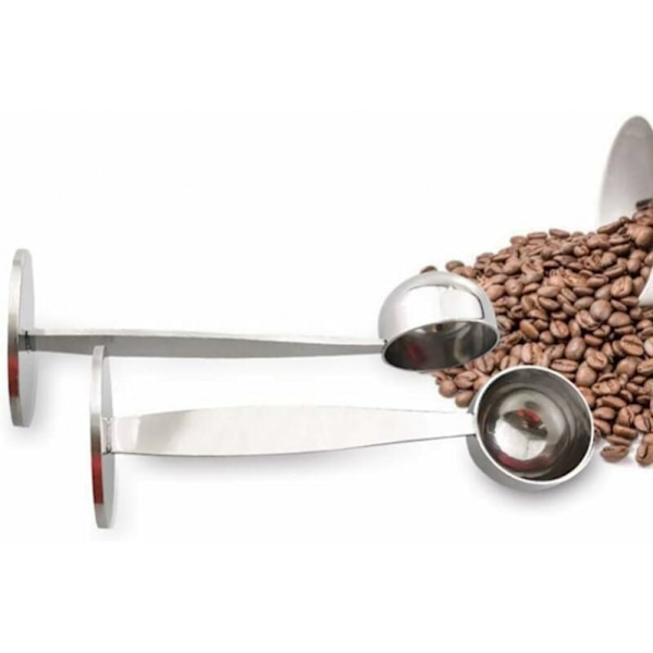 2-i-1 kaffeskeholder kaffemåleske espressopresser
