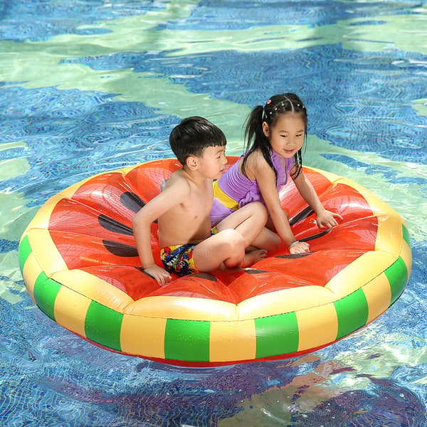 Oppustelig pool flyde strand vand flydende mount oppustelig seng R