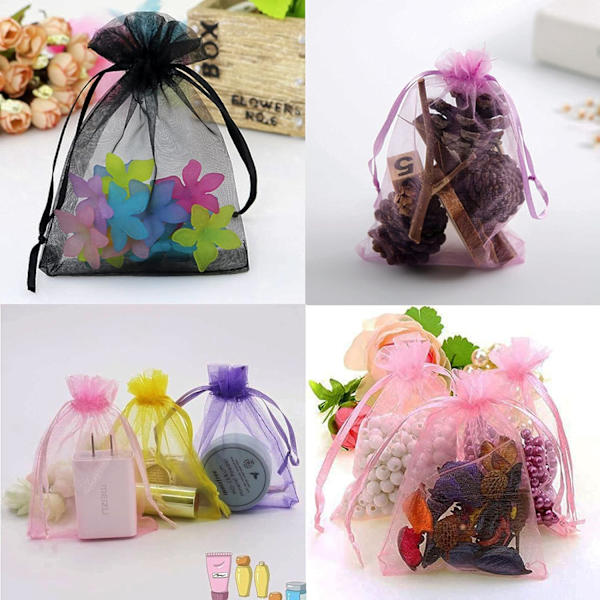 Organza pose, organza gavepose, smykkepose, bryllupspose, la