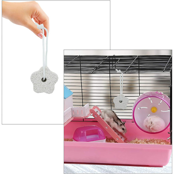 Hamster Stein, Weisser Zahnreinigungsmneralstein, Kauspielzeug für