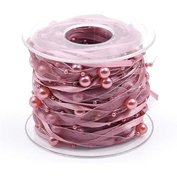 1 stk (pink) Chiffon kunstigt perlebånd