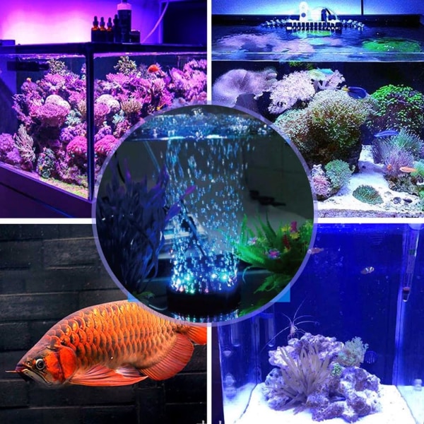Akvarium lys LED nedsænket undervands boble lys 12V fisk T