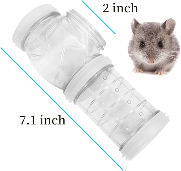 (Hvit) WishLotus Hamster Tubes, Adventure External Pipe Set, Tra