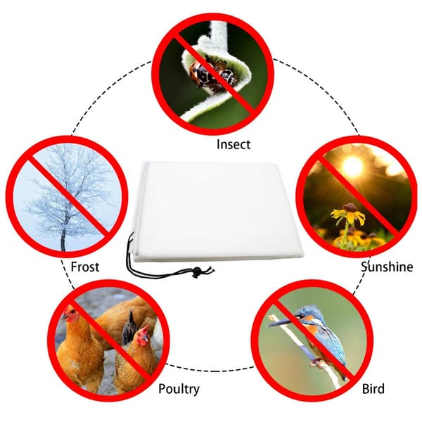 Set med 4 växtöverdrag 80x100 cm, växtöverdrag av non-woven