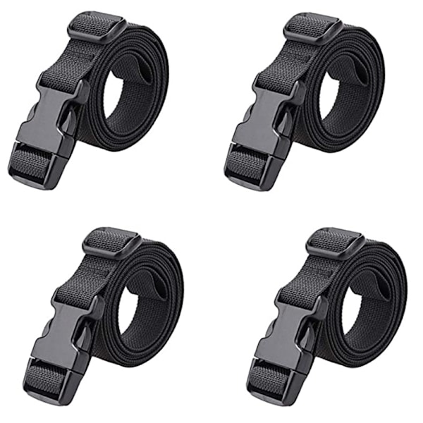 4 stycken snabblåsrem 2,5*188 cm resväska rem liten plast