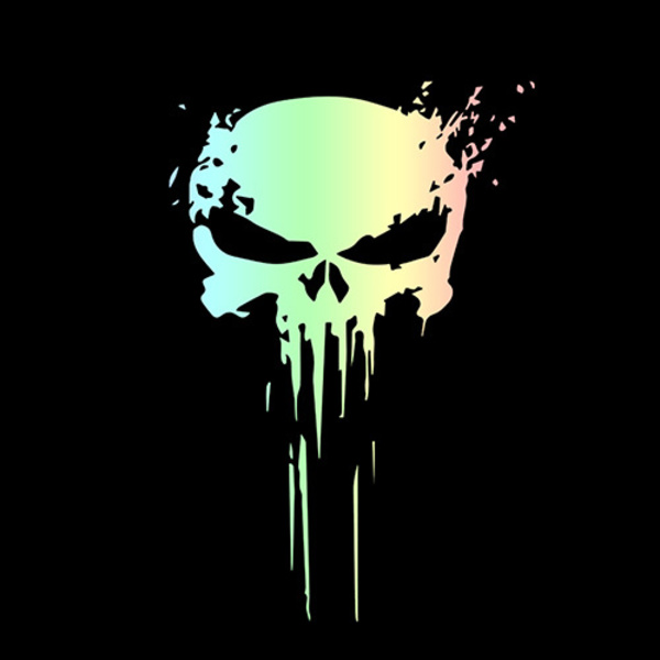 Skull Skull Pakke med 2 enheder til bilen eller motorcyklen (multifarvet)