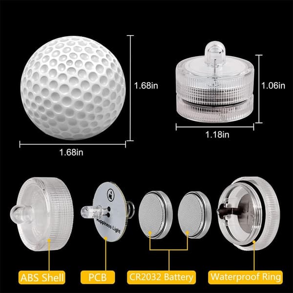 Vandtætte LED-lys, vandtætte pool-telys, brusebads-LED-lys