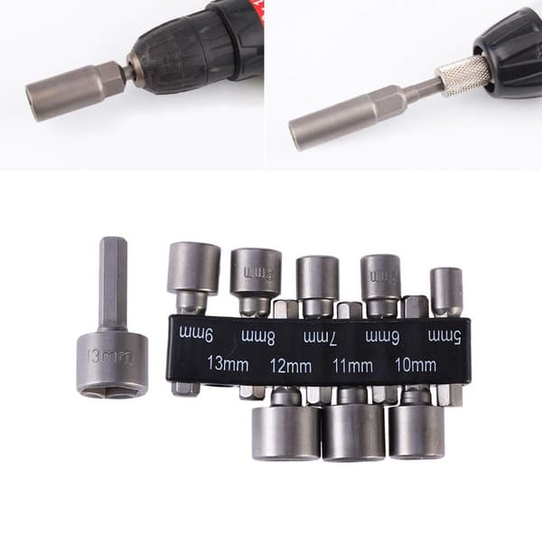9-delt 5-13mm imperialt socket-borsett med slagmutter for