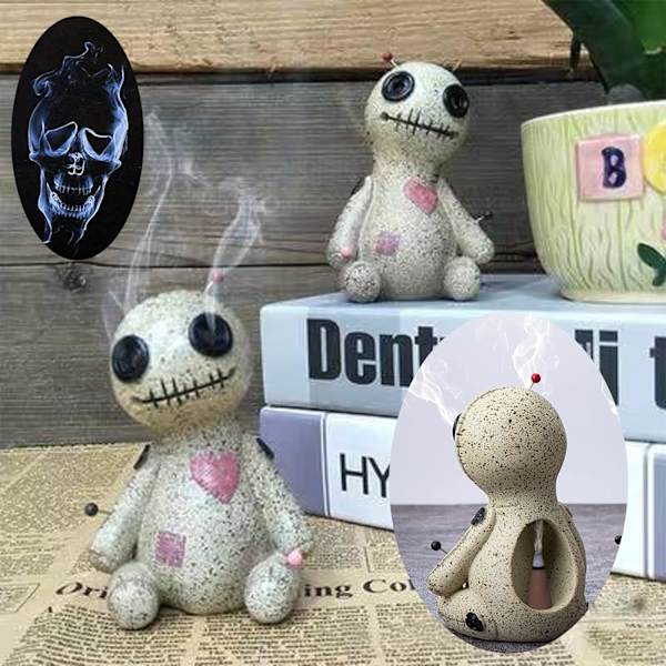 Voodoo-nukke suitsukkeenpoltin, Voodoo-nukke kartio suitsukkeenpidike, Resi