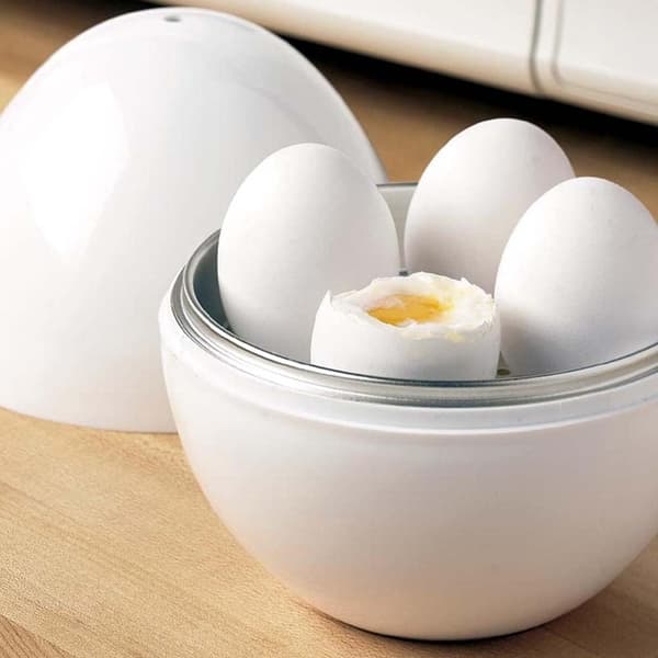 1 mikrobølgeovn-oppvarmet eggkoker, fire-egg sanger