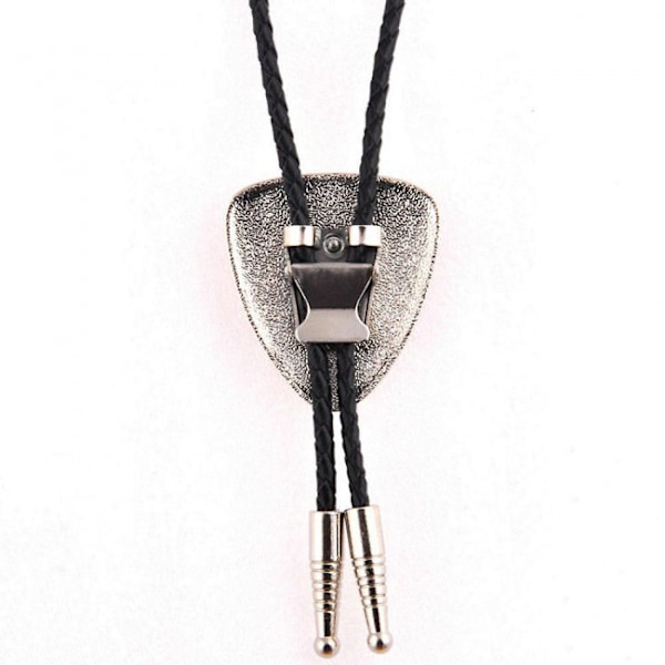 Sort Western Denim Naturlig Onyx Bolo Tie Ægte Læder Snor