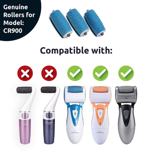 Ekstra grov 3 refillrulle, best for elektrisk hardhudfjerner CR9