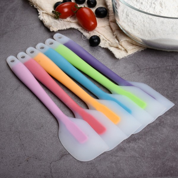 6 stk. Silikonespatler Translucent Varmebestandig Non-Stick Gummi