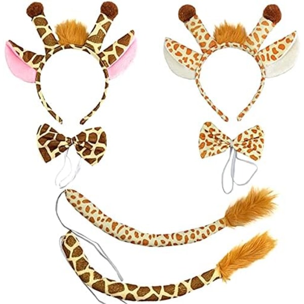 Dyrekostymesett for barn med giraffhornhodebåndhale og B