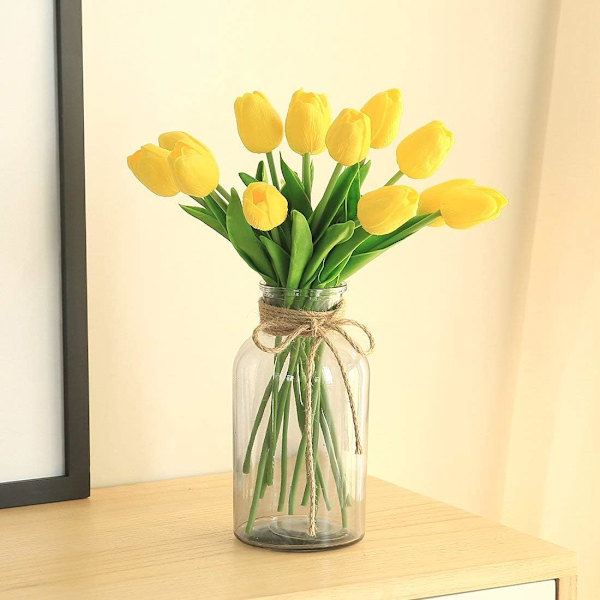 10 stk. Kunstige tulipaner i ægte latex - Kunstige tulipaner