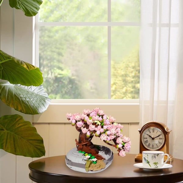 Bonsai-träd körsbärsblomma byggsten, blombyggsten,