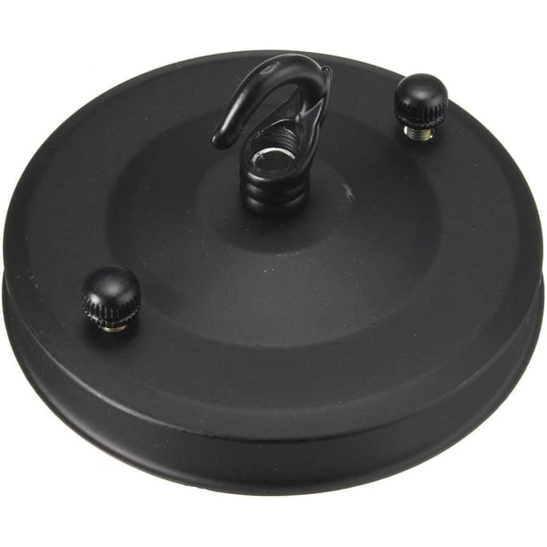 Retro lysekrone takplate, vintage jern takrosett krok Pl