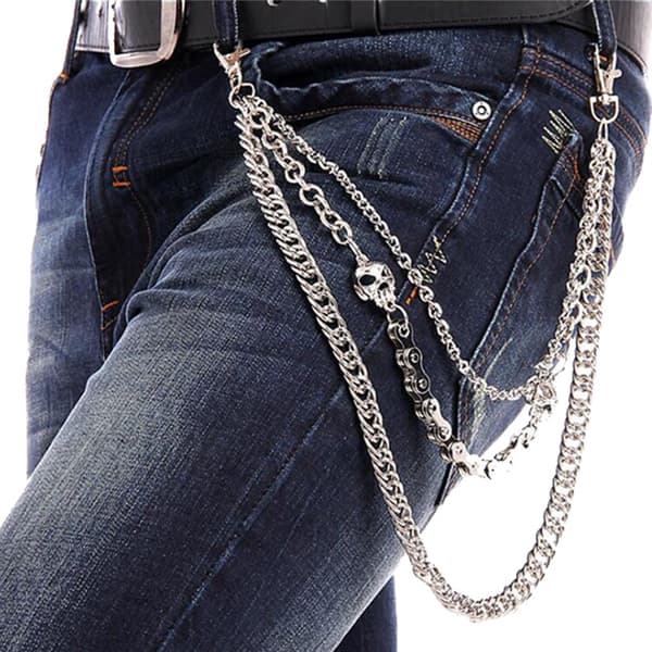 1 stk. Jean Buksekæde Tegnebog Gotisk Punk Buksekæde Herre Mode